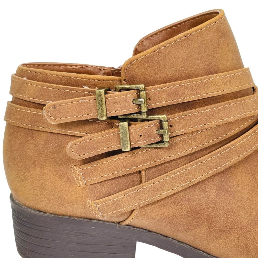 me Too - Women's Zippered Bootie - Brown - Size 5.5M - Picture 6 of 10